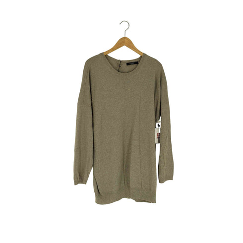 ウィークエンドマックスマーラ Weekend Max Mara カシミヤ混 バックボタン オーバーサイズ クルーネックニット レディース import:L