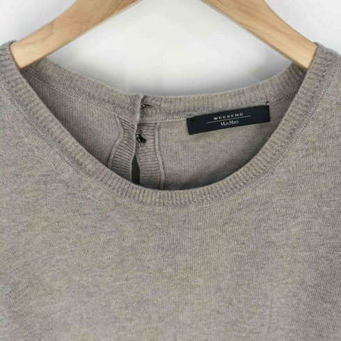 ウィークエンドマックスマーラ Weekend Max Mara カシミヤ混 バックボタン オーバーサイズ クルーネックニット レディース import:L