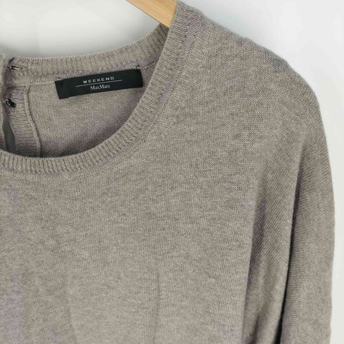 ウィークエンドマックスマーラ Weekend Max Mara カシミヤ混 バックボタン オーバーサイズ クルーネックニット レディース import:L