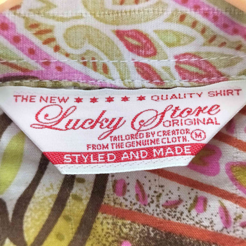 LUCKY STONE S/S ペイズリーウエスタンシャツ メンズ import:M