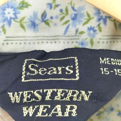 シアーズ Sears 70-80s 三角タグ 小花柄 S/S ウエスタンシャツ メンズ import:M 15-15 1/2