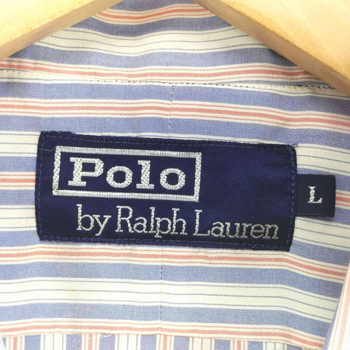 ポロバイラルフローレン Polo by RALPH LAUREN ポニー無し L/S ストライプシャツ メンズ L