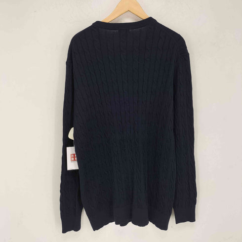 ユニクロ UNIQLO CASHMERE コットンカシミヤケーブルクルーネックセーター メンズ 3XL