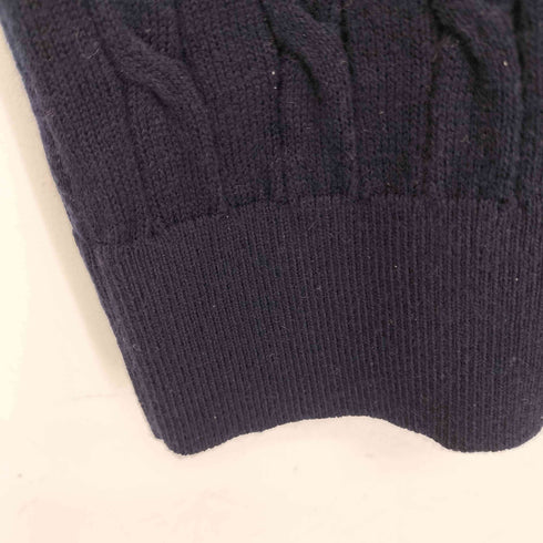 ユニクロ UNIQLO CASHMERE コットンカシミヤケーブルクルーネックセーター メンズ 3XL