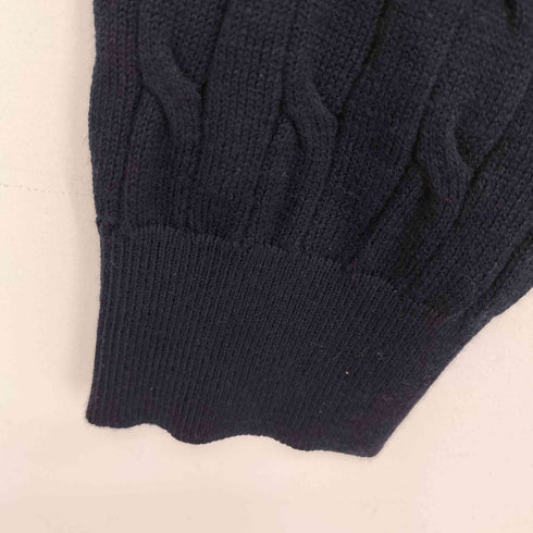 ユニクロ UNIQLO CASHMERE コットンカシミヤケーブルクルーネックセーター メンズ 3XL
