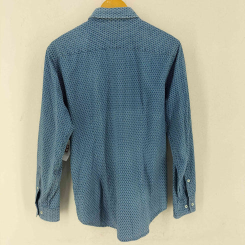 トミーヒルフィガー TOMMY HILFIGER Real Indigo 幾何学模様 ボタンダウンシャツ メンズ XL