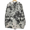 ザラ ZARA 総柄 ペンキプリント プルオーバーフーディ 裾ドローコード メンズ import:M