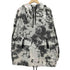 ザラ ZARA 総柄 ペンキプリント プルオーバーフーディ 裾ドローコード メンズ import:M