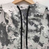ザラ ZARA 総柄 ペンキプリント プルオーバーフーディ 裾ドローコード メンズ import:M