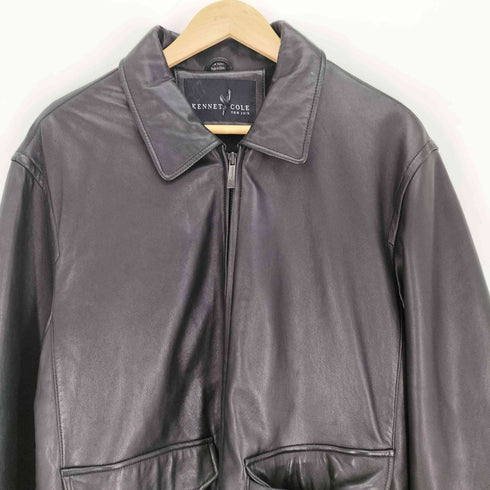 KENNET COLE newyork 本革 裏起毛 レザージャケット メンズ import:L
