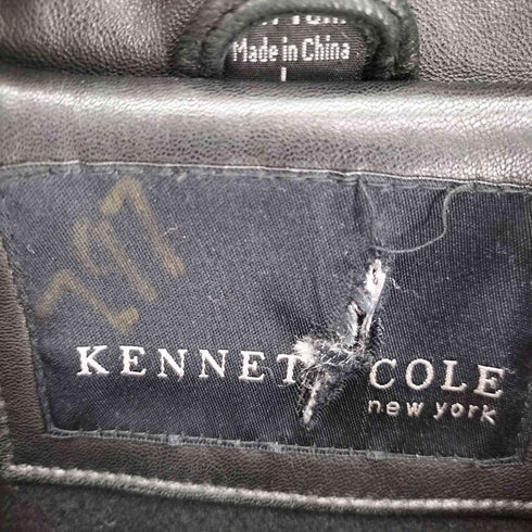KENNET COLE newyork 本革 裏起毛 レザージャケット メンズ import:L