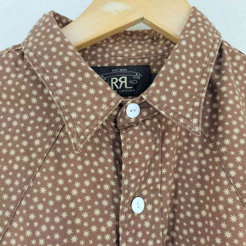 ダブルアールエルラルフローレン RRL RALPH LAUREN 総柄 ネコ目ボタン L/S ウエスタンシャツ メンズ M