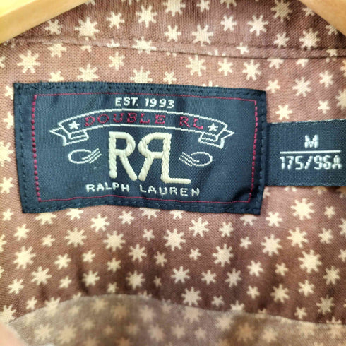 ダブルアールエルラルフローレン RRL RALPH LAUREN 総柄 ネコ目ボタン L/S ウエスタンシャツ メンズ M
