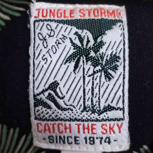 ジャングルストーム JUNGLE STORM 90S CATCH THE SKY 盆栽 鷲 柄 S/S アロハシャツ メンズ import:L