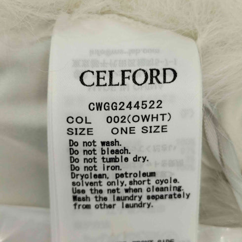 セルフォード CELFORD ビジューブローチ付きフェイクファーストール レディース