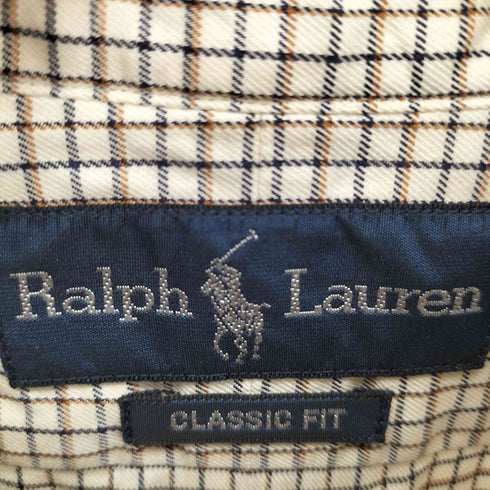 ラルフローレン RALPH LAUREN CLASSIC FIT ポニー刺繍 チェック L/S BD シャツ メンズ import:M