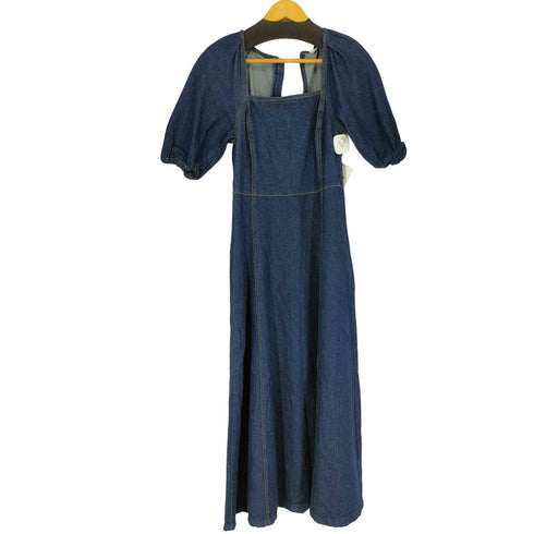 ザラ ZARA スクエアネックロングデニムワンピース レディース import:XS