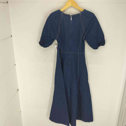 ザラ ZARA スクエアネックロングデニムワンピース レディース import:XS