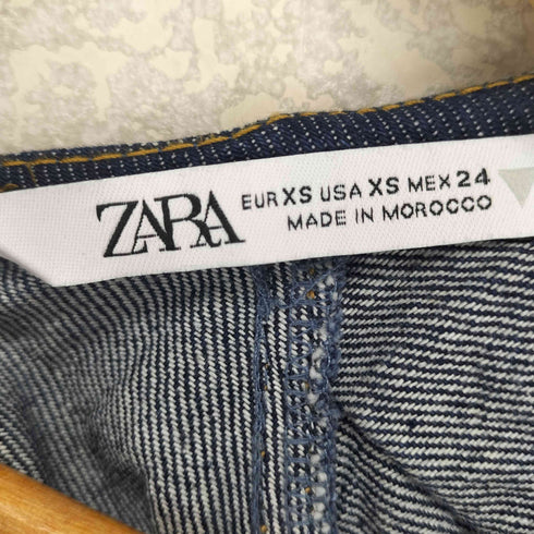 ザラ ZARA スクエアネックロングデニムワンピース レディース import:XS