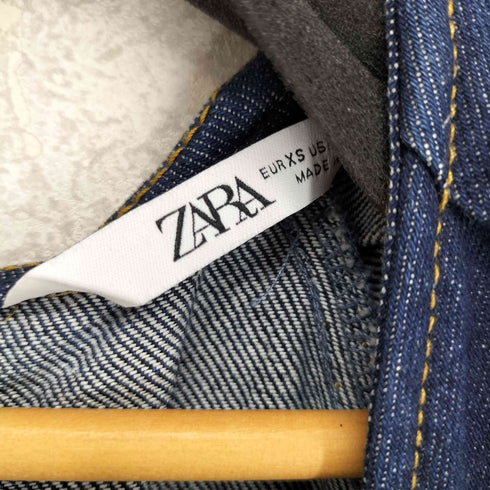 ザラ ZARA スクエアネックロングデニムワンピース レディース import:XS