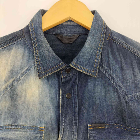 ディーゼル DIESEL NEW- SONORA ヴィンテージ加工ウエスタンデニムシャツ メンズ import:L