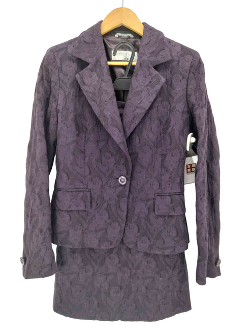 マックスマーラ MAX MARA 銀タグ イタリア製 フラワージャガード 1B テーラード ジャケット セットアップ レディース ジャケット:42 スカート:40