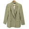 ザラ ZARA LIGHT GREEN FITTED DOUBLE-BREASTED BLAZER ダブルテーラードジャケット レディース import:M