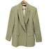 ザラ ZARA LIGHT GREEN FITTED DOUBLE-BREASTED BLAZER ダブルテーラードジャケット レディース import:M
