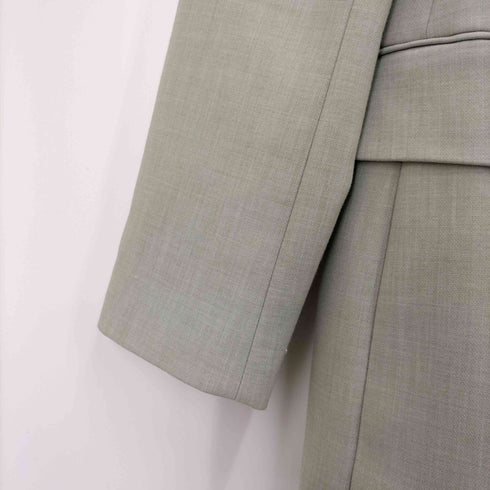 ザラ ZARA LIGHT GREEN FITTED DOUBLE-BREASTED BLAZER ダブルテーラードジャケット レディース import:M
