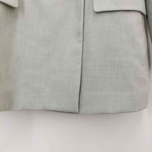 ザラ ZARA LIGHT GREEN FITTED DOUBLE-BREASTED BLAZER ダブルテーラードジャケット レディース import:M