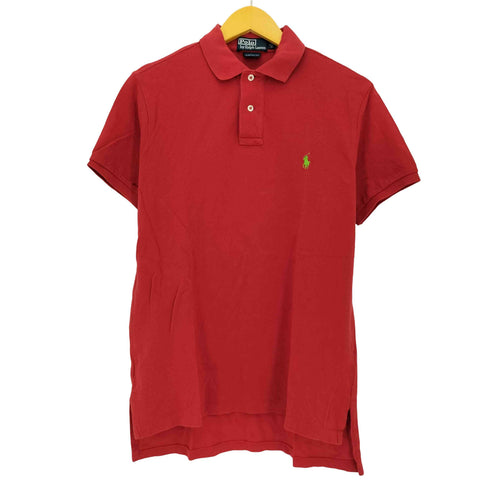 ポロバイラルフローレン Polo by RALPH LAUREN CUSTOM FIT ポニー刺繍 鹿の子 S/S ポロシャツ メンズ import:M