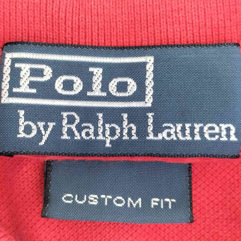 ポロバイラルフローレン Polo by RALPH LAUREN CUSTOM FIT ポニー刺繍 鹿の子 S/S ポロシャツ メンズ import:M