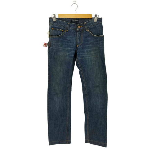 ドルチェアンドガッバーナ DOLCE&GABBANA イタリア製 ジップフライスリムデニムパンツ メンズ 44