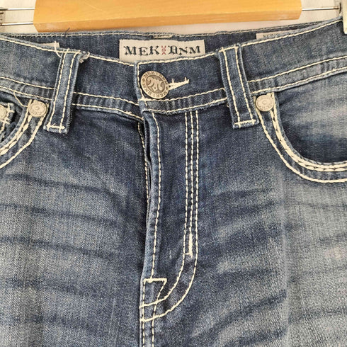 MEK DNM バック刺繍 ストレートデニムパンツ メンズ US:34-35