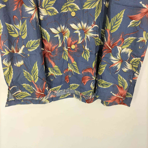 チャップスラルフローレン CHAPS RALPH LAUREN 80-90S CRL タグ レーヨン100% オープンカラー 開襟 S/S アロハシャツ メンズ import:L