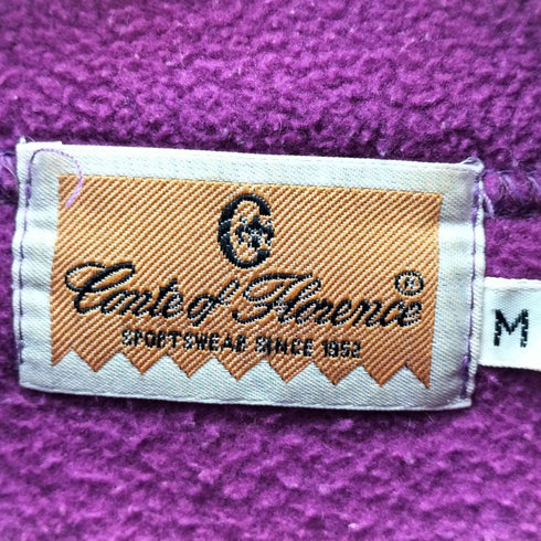 CONTE OF FLORENCE フロントロゴ刺繍 フリースハーフジッププルオーバー メンズ import:M