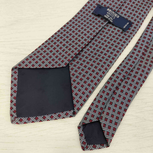 ブルックスブラザーズ BROOKS BROTHERS 基盤格子 USA製 シルク ネクタイ メンズ