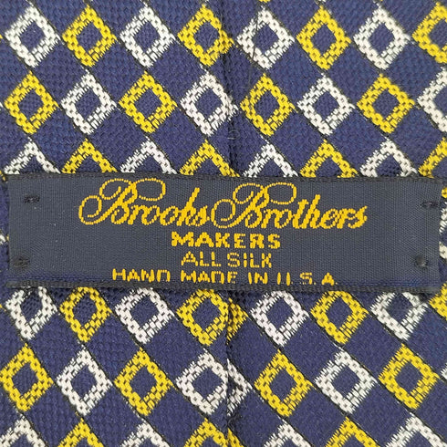 ブルックスブラザーズ BROOKS BROTHERS 幾何学 USA製 シルク ネクタイ メンズ