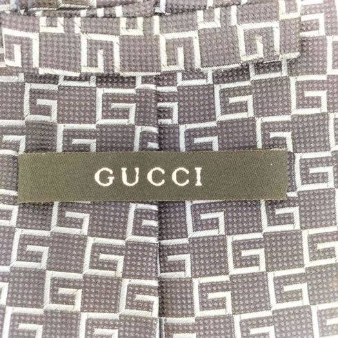 グッチ GUCCI 総柄 イタリア製 シルク ネクタイ メンズ