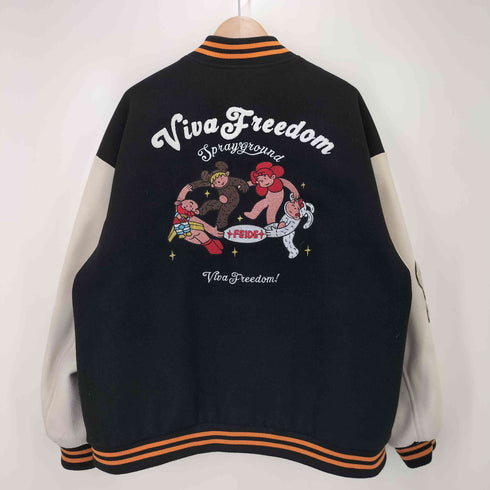 SPRAYGROUND FEIDE 刺繍 スタジアムジャケット メンズ XXL
