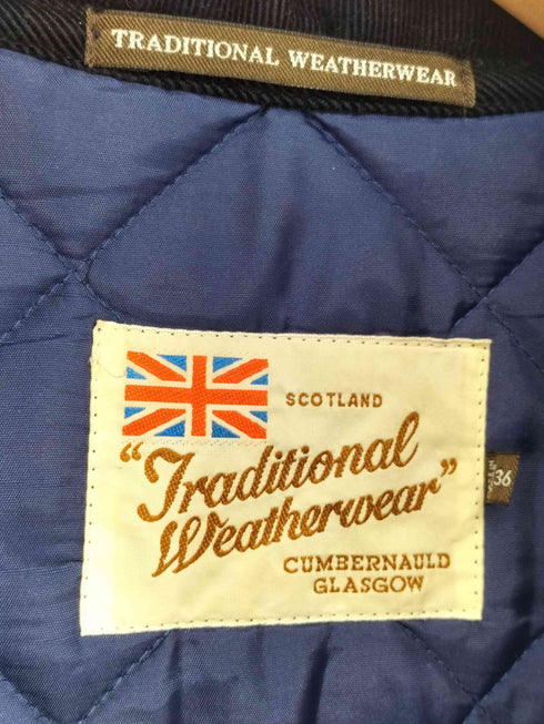 トラディショナルウェザーウェア Traditional Weatherwear 襟コーデュロイ キルティングジャケット メンズ UK:36