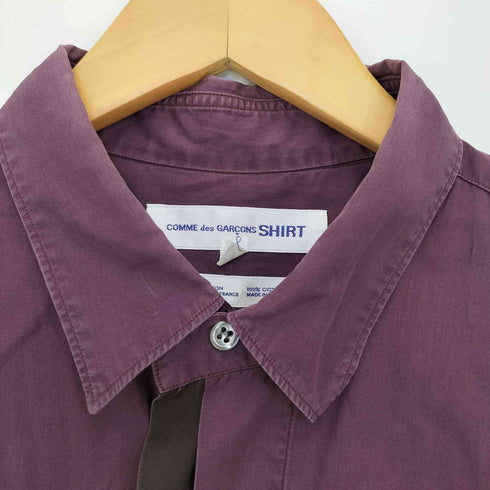 コムデギャルソンシャツ COMME des GARCONS SHIRT 比翼ボタン テールカット 半袖シャツ メンズ JPN:L