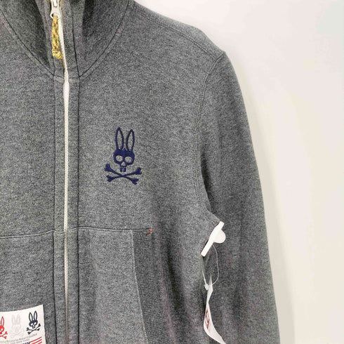 サイコバニー Psycho Bunny ロゴ 刺繍 裏起毛 ジップアップ パーカー メンズ JPN:M