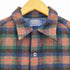ペンドルトン PENDLETON 70s ウール 比翼ジップ ボタン ダブルフラップポケット フリンジ ネルシャツ メンズ import:M