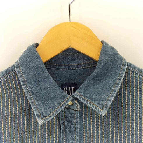 ギャップ Gap 00S OLD 刺繍デニムシャツ レディース import:S