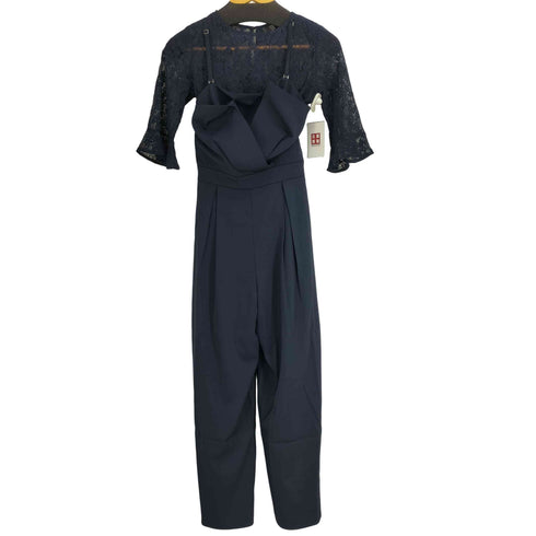 DRESS+ レースブラウス ジャンプスーツ セットアップ レディース S