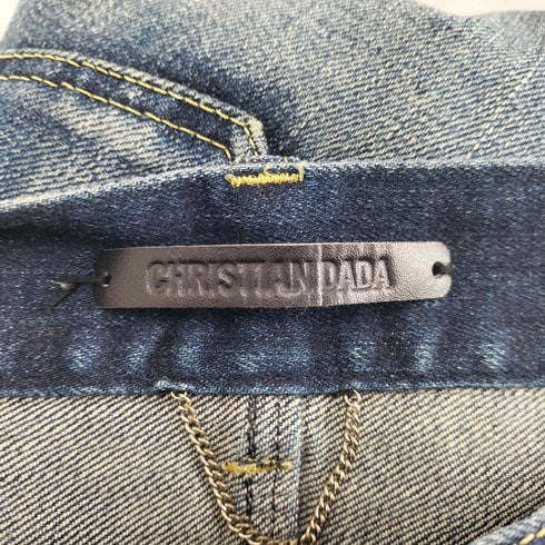 クリスチャンダダ CHRISTIAN DADA 裾刺繍デザイン 七分丈 デニムパンツ メンズ 46