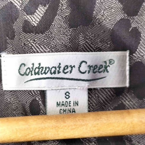 コールドウォータークリーク Coldwater Creek レオパード フリルスタンドカラー ジャケット レディース import:S