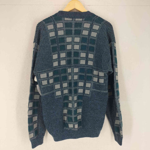 EATON BIRKDALE 60-70s レーヨン混 総柄 ニットカーディガン メンズ M
