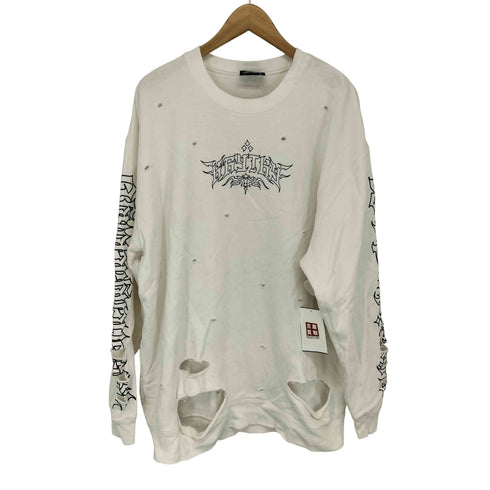 ケリークロージング KRY CLOTHING ダメージ加工 プリントクルーネックスウェット レディース XXL